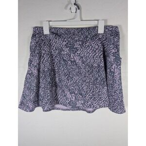 Adidas Skort Womens Large Pink Geometric Print Built In Shorts Athletic Pockets